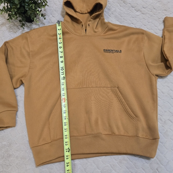 DR Essentials Fear of God Yellow Gold Hoodie, Men's Size Small - Picture 4 of 8